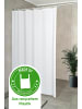 RIDDER Recycle-Duschvorhang Folie Clean incl. Ringe weiß 180x200 cm