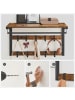 VASAGLE Wandgarderobe in Vintagebraun - (B)65 x (H)42 x (T)30 cm