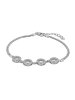 Adeliás Damen Armband aus 925 Silber mit Zirkonia 17+3 cm in silber