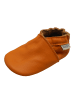 Mepiq Baby Leder-Krabbelschuhe in Orange