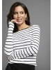 Laura Scott Langarmshirt in weiß gestreift