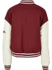 FUBU FUBU Damen FW224-006-1 City 05 Varsity Jacket bordeaux/offwhite in red