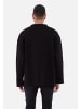 Megaman Basic Cotton Sweatshirt Pullover in Schwarz