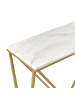 Beliani Konsolentisch HAZEN in Weiß/Gold - (W) 100 x (H) 75 x (L) 30 cm