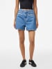 Pieces Jeansshorts in Dark Blue Denim
