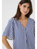 CULTURE Kurzarm-Bluse CUdenia Relaxed fit in Mazarine Blue/White Stripe