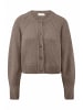 Hessnatur Strick Jacke Relaxed Cropped in camel