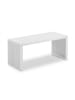 relaxdays Sitzbank in Weiß - (B)90 x (H)43 x (T)33 cm