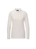 GOLDNER Stehkragenshirt mit Langarm in cremeweiß