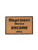 relaxdays Fußmatte DING DONG in Natur/Schwarz - 40 x 60 cm