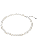 Valero Pearls Perlen-Kette Sterling Silber Süßwasser-Zuchtperle in weiß