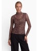 Zero  Langarm-Shirt mit Muster in Brown/Cream