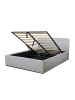 CALICOSY Bett YSA mit Bettkasten in Grau - (W)205  x (H)88  x (L)150 cm