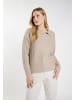 DreiMaster Vintage Strickpullover in Beige Braun Melange