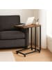 relaxdays Beistelltisch "Industrial" in Dunkelbraun/ Schwarz - (B)60 x (H)79 x (T)30 cm