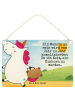 Mr. & Mrs. Panda Wandtafel Einhorn Koffer Design mit Spruch in Weiß