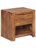 FineBuy Nachttisch in Braun / Sheesham / 40x30x40