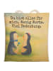 Mr. & Mrs. Panda Tote Bag Pinguin Pärchen Design mit Spruch in Weiß