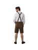 tectake Kurze Lederhose Jakob in dunkelbraun
