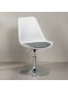 KADIMA DESIGN Drehsessel Stoff-Sitzfläche Drehstuhl in Weiß