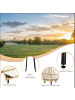 ABRIHOME Garten Lounge Set in Natur Rattan 5-teilig mit Esstisch 2 Stühlen 2 Hockern