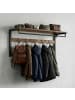 relaxdays Wandgarderobe in Natur/ Weiß- (B)65 x (H)42 x (T)30 cm