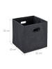 relaxdays 4 x Aufbewahrungsbox in Grau - (B)33 x (H)32 x (T)33 cm