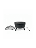 relaxdays Feuerschale in Schwarz - (H)62 x Ø 66 cm