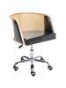 Beliani Bürostuhl ELKHART in Schwarz/Silber/Braun - (W) 50 x (H) 69 x (L) 50 cm