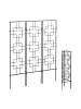 relaxdays 12x Rankgitter in Schwarz - (B)30,5 x (H)122 cm