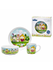 VAN WELL 3er Set Kindergeschirr Set Prinzessin bunt in bunt