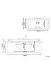 Beliani Whirlpool Badewannen HAWES in Schwarz - (W) 90 x (H) 67 x (L) 180 cm