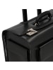 Dermata 2 Rollen Pilotentrolley Leder 39 cm in schwarz