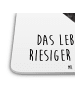 Mr. & Mrs. Panda Tischuntersetzer Stinktier Handstand mit Spruch in Weiß