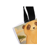 Mr. & Mrs. Panda Tote Bag Erdmännchen Design mit Spruch in Weiß