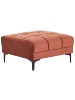 Beliani Ottomane ALNES in Rot/Schwarz - (W) 88 x (H) 41 x (L) 80 cm