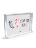 Mr. & Mrs. Panda Fotohalter Axolotl Liebe mit Spruch in Grau Pastell