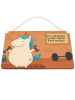 Mr. & Mrs. Panda Schild Einhorn Fitness Design mit Spruch in Weiß