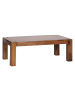 KADIMA DESIGN Rustikaler Couchtisch NAKO: Massivholz, quadratisch, pflegeleicht in Braun