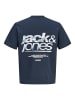 JACK & JONES Junior Interlock Kurzarm T-Shirt Backprint Jcobreeze in outer space