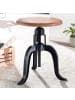 KADIMA DESIGN Drehhocker 39x62,5x39 cm Akazie Massivholz / Metall Drehbar,