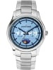 Jacques Lemans Armbanduhr für Herren Derby mit Mondphase Stahl/Blau
