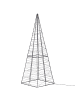 Beliani LED Deko PUKSALA in Silber - (W) 20 x (H) 60 x (L) 20 cm