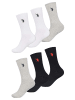 U.S. Polo Assn. Tennissocken USRydr – Herren 6er Pack mit Logo-Stickerei in Weiss Schwarz Grau - Schwarz