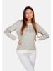 KEY LARGO Pullover 'PATTERN' in grau-meliert