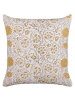 Beliani Dekokissen CALATHEA in Weiß/Gelb/Braun - (W) 45 x (H) 10 x (L) 45 cm