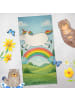 Mr. & Mrs. Panda Badehandtuch Einhorn Regenbogen Design ohne Spruch in Weiß