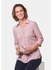 GOLDNER Kurzgröße:  Bluse Stretchbequeme Bluse mit Baumwolle in rosé
