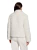 BETTY & CO Plüschjacke mit Kragen in cream