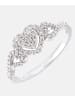 Diamant L'éternel Cluster-Ring aus 375 Weißgold mit 0.25 Karat Diamant Herz-Design